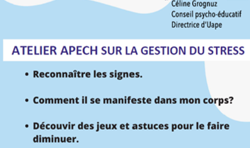 Atelier APECH sur la Gestion du stress – Session 2